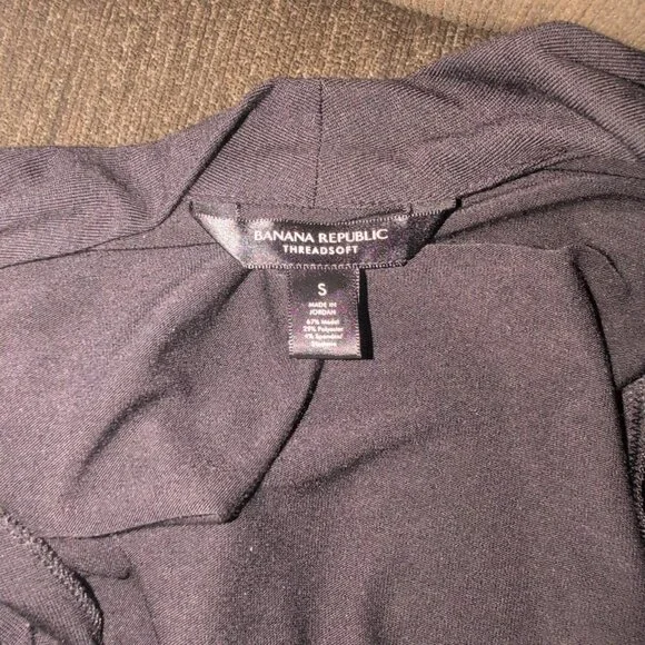 White House Black Market Faux Wrap Top Black Sz S - Picture 8 of 9